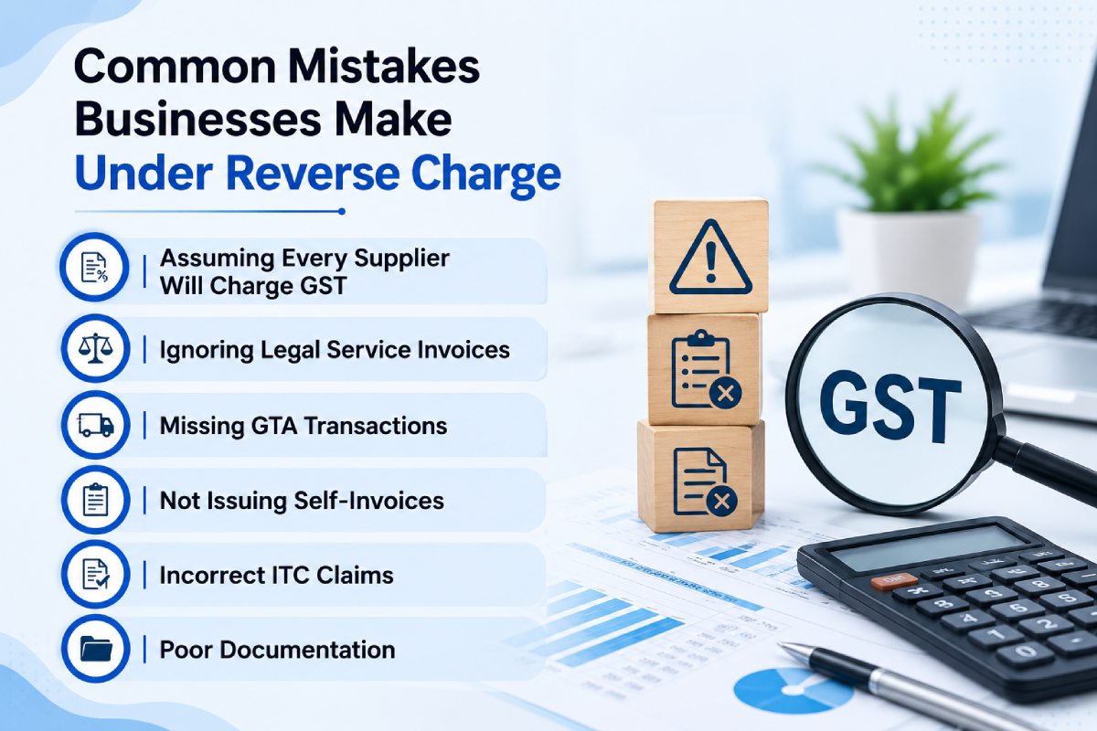 Reverse Charge (RCM) vs Forward Charge Under GST: Key Differences Explained (2026 Guide) 1 Common Mistakes Businesses Make Under Reverse Charge