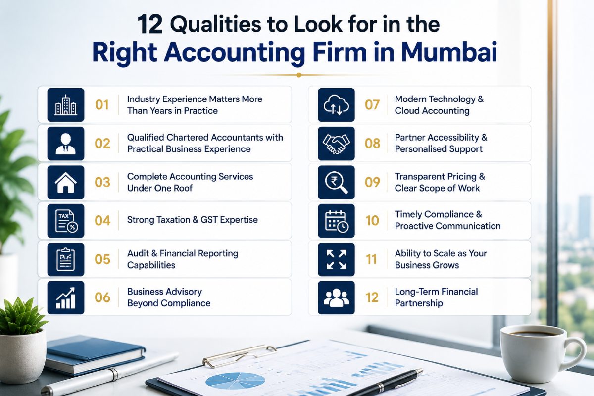 How to Choose the Right Accounting Firm in Mumbai: Complete Business Guide (2026) 1 12 Qualities to Look for in the Right Accounting Firm in Mumbai