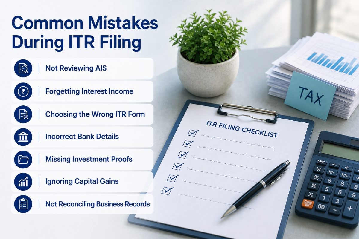 Income Tax Return Filing Checklist for Salaried Employees and Businesses 2 common-mistakes-during-itr-filing